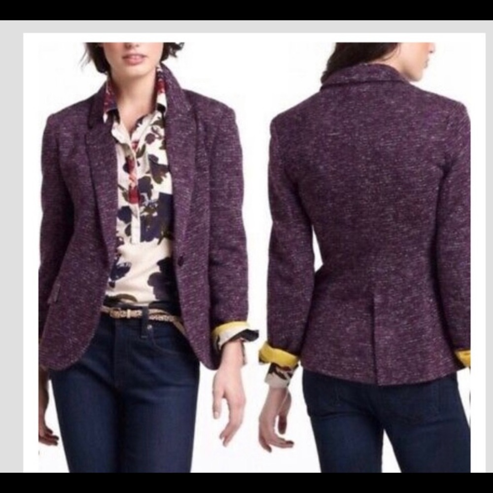 Cartonnier purple blazer from Anthropologie